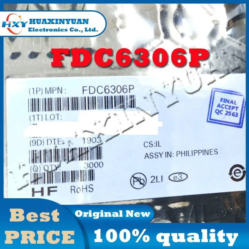 

1PCS/LOT FDC6306P SOT23-6 FD FDC FDC63 FDC6306 MOSFET New and Original Ic Chip In Stock IC