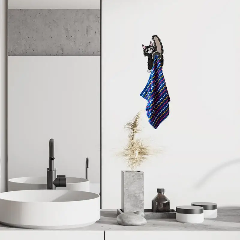 Вешалка для кошек клейкий крючок полотенец настенный держатель универсальные