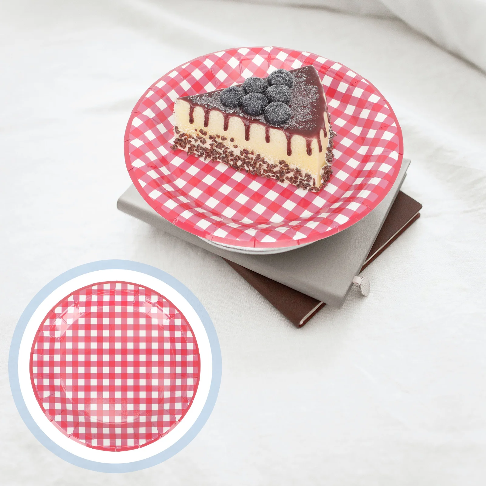 

20 Pcs Fruit Plate Disposable Cutlery Luncheon Plate Party Paper Plate Disposable Serving Platter Paper Tray Tissue Salad Plates