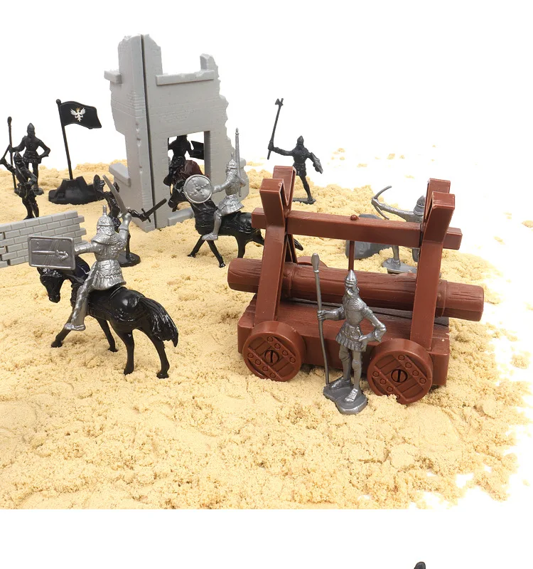 

61Pcs Ancient Knight Suit Roman Empire Cavalry Chariot Horse Soldier Model Medieval Castle Model Toy For Boys