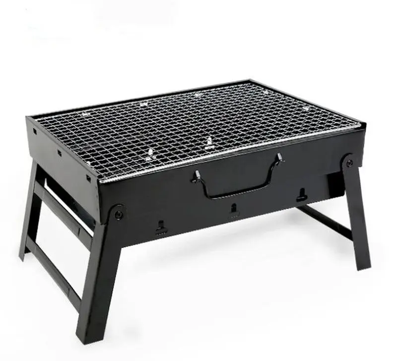 

Portable Foldable BBQ Grills Patio Barbecue Charcoal Grill Stove Stainless Steel Outdoor Camping Picnic 85DA