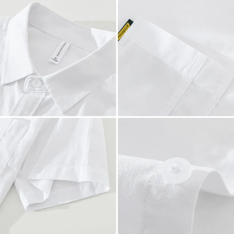 Рубашка мужская повседневная из ткани Оксфорд модная однотонная простая Базовая