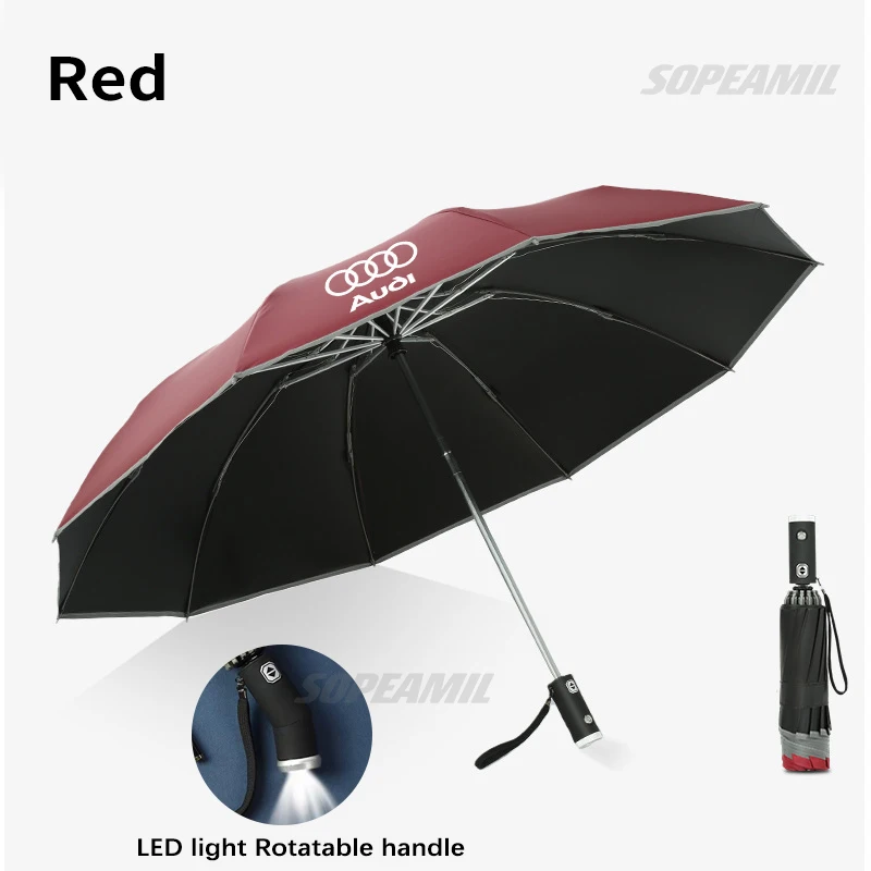 

Автомобильный складной светодиодный зонтик Audi для защиты от солнца для A3 A4 A5 A6 A7 A8 RS3 RS4 RS5 S3 S4 S5 Q3 Q5 Q7 Q8 TT