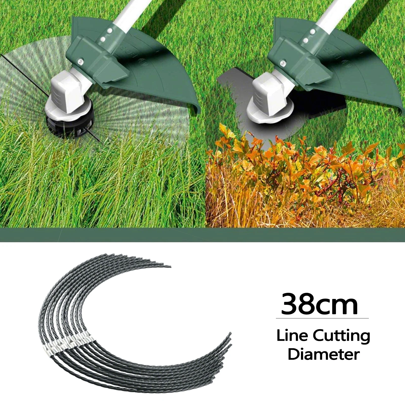 

10pcs Trimmer Lines Dia 3.5mm Length 38cm F016800431 For Bosch AFS 23-37 Grass Strimmer Line Cordless Grass Blades Cutter Part