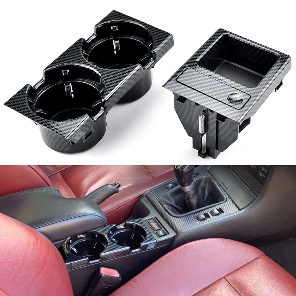 

For 1999-2006 BMW E46 3 Series Dual Hole Car Front Center Console Storage Tray Box Coin + Cup Drink Holders 51168217953