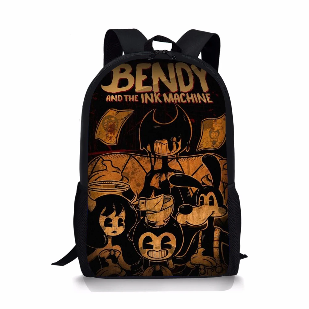 2022 Trend Bendy-Ink-Machine Print Children's School Backpack Custom Premium Students Satchel Mochilas Escolares Free Shipping