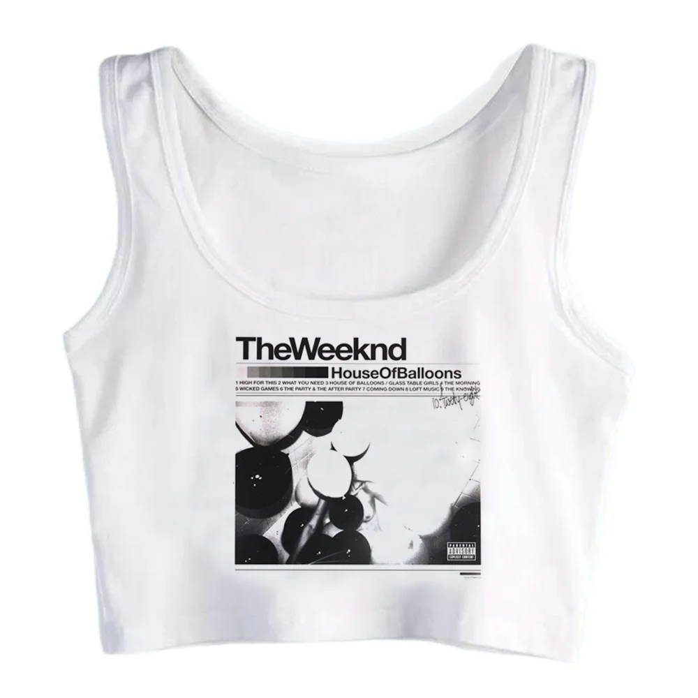 the Weeknd tank top vintage trashy crop top girl 90s streetwear vintage goth t-shirts clothing