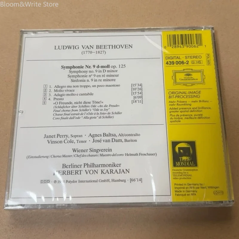 Караяновское CD-издание Симфонии №9 Бетховена, исполненная Берлинским филармоническим оркестром и Венским хором, в качестве подарка для фанатов музыки. (art.: 3920dbc63e6db) - 3920dbc63e6db