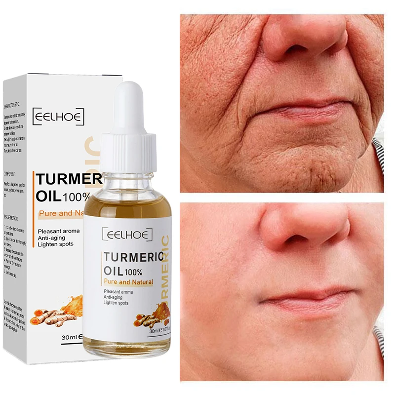 Turmeric Oil Anti Aging Reduce Fine Lines Lightening Dark Spot Face Stain Blemish Whitening Moisturizing Korean Cosmetics 30ml