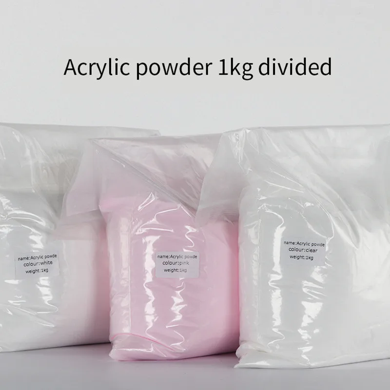

1kg Solid Dip/Acrylic Powder White Clear Pink Nail Dust Nails Extension Carving Powder Dipping Powde Pigment for Nails Art
