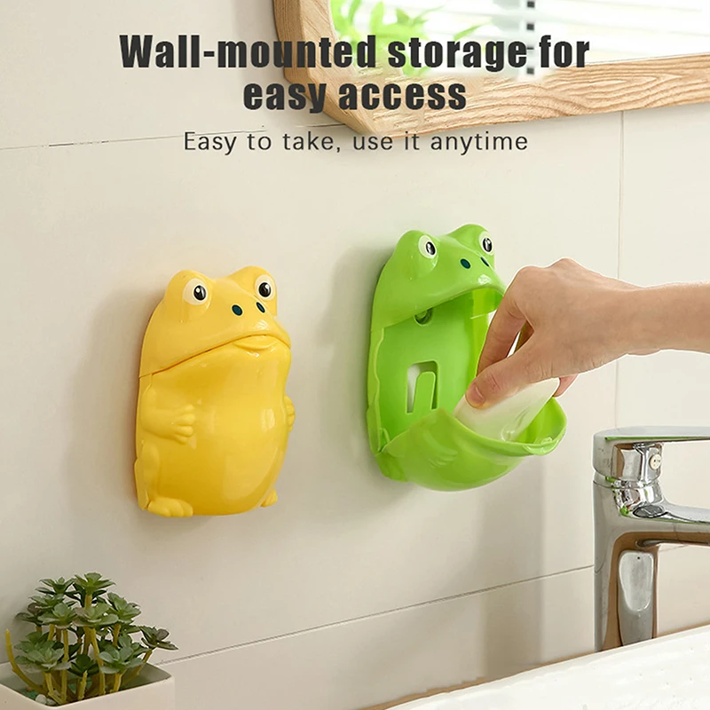 Креативная мыльница в виде лягушки держатель для мыла на присоске прочная