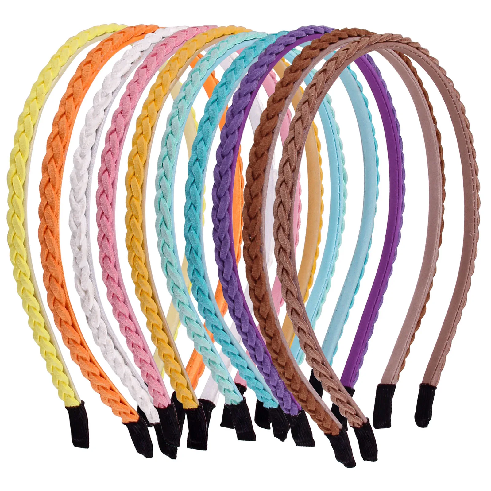 

New Solid Color Suede Braid Headband Casual Turban Adult Hairband Hair Accessories Women and Girls Head Wear Makeup Head Hoop