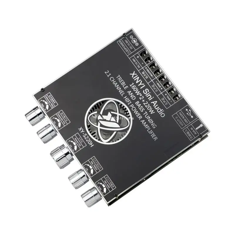 Плата усилителя мощности TDA7498 совместимая с Bluetooth модуль 160 Втx2 + 220 Вт входы BT AUX