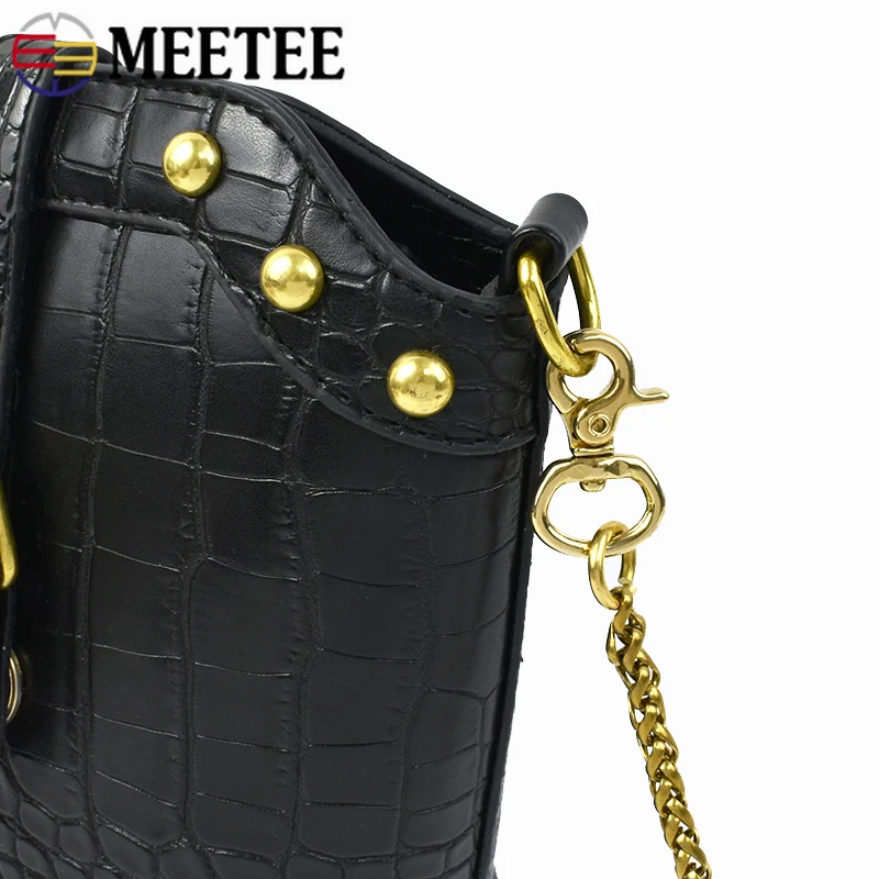 Пряжка Meetee 8-15 мм из твердой латуни застежка-карабин для сумки поворотные зажимы