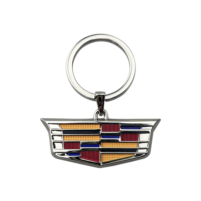

Брелок для ключей Cadillac с логотипом (ATS, BLS, CT4, CT5, CTS, ESCALADE, SLS, SRX, XT5, XT6, XTS) — кожаный держатель для автомобильных ключей с кольцами из сплава и подвеской