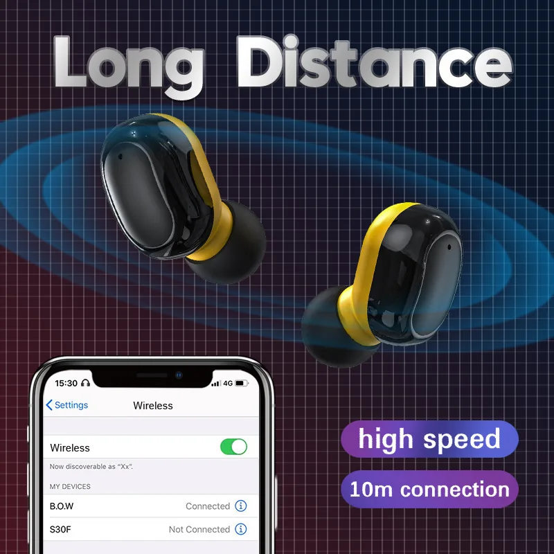 Фото Беспроводные наушники-вкладыши TWS с поддержкой Bluetooth и дисплеем №5