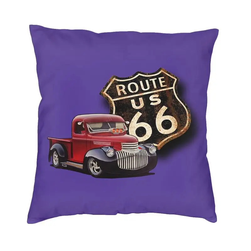 

Vintage Route 66 Luxury Pillow Cover Home Decor Chair Cushion