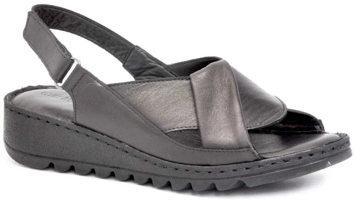 

Женские ортопедические сандалии gedikpasвала Mrn 018, черные, из натуральной коровьей кожи, деловая подкладка для ежедневного и повседневного исп...