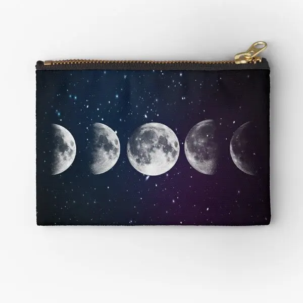 

Phases Of The Moon Zipper Pouches Small Socks Panties Money Pocket Underwear Bag Coin Packaging Pure Wallet Cosmetic Storage