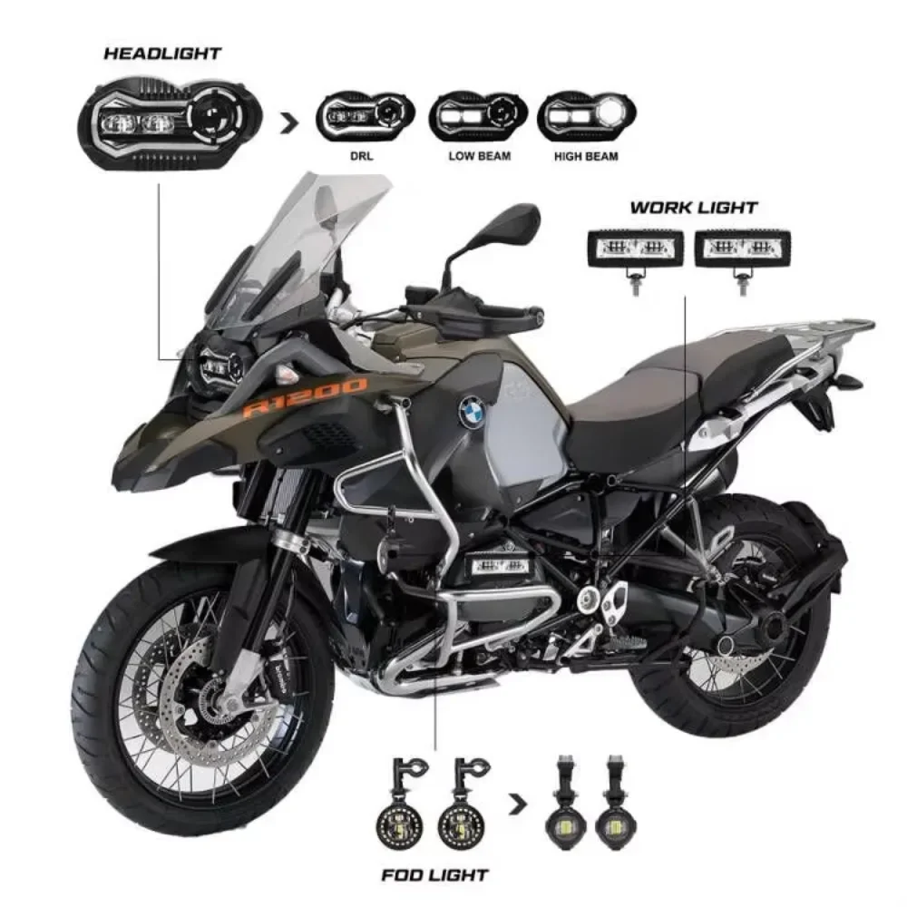Светодиодный мотоциклетный фонарь E-Mark для F700 F800 GS Plug and Play аксессуары проектор