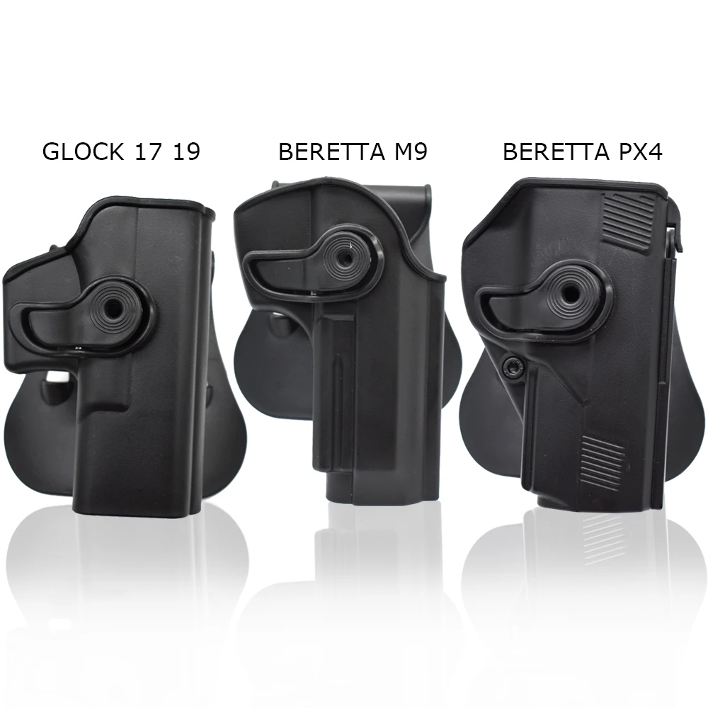 

Tactical Pistol Gun Holster Magazine Pouch for Glock 17 19 Beretta M9 92 96 Beretta PX4 Storm Hunting Belt Waist Pistols Holster