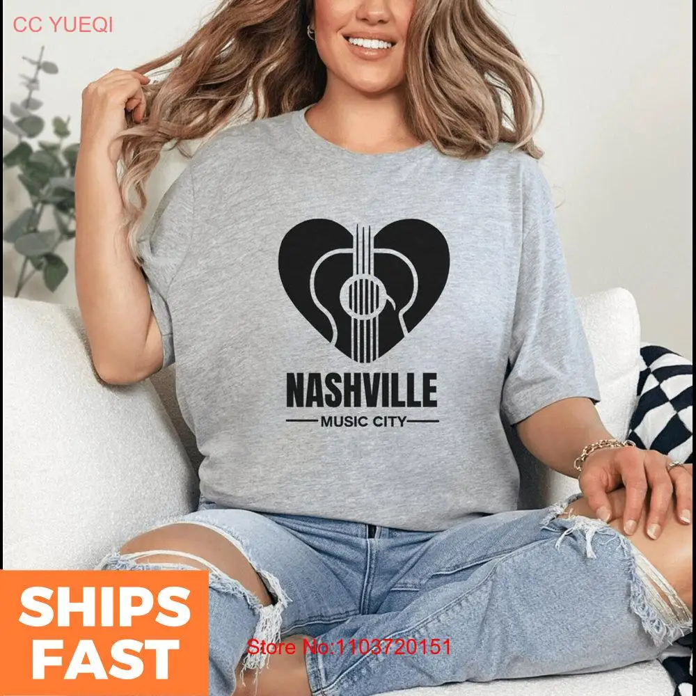 Футболка Nashville Music City с гитарой в стиле ретро Bella Canvas Boho большого размера винтажном