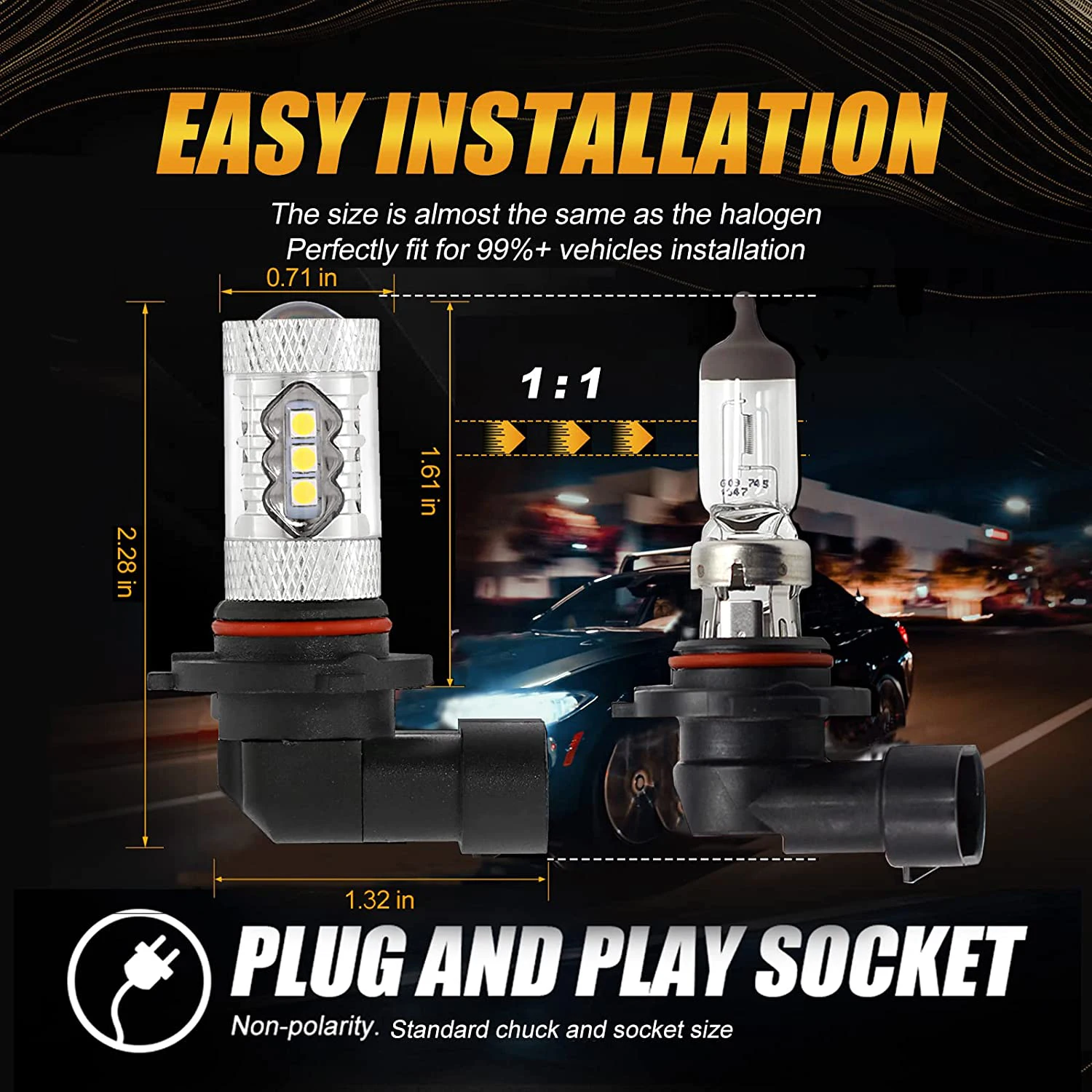 H11 9005/HB3 9006/HB4 H10 светодиодные противотумансветильник ры 3000K 6500K супер яркие или