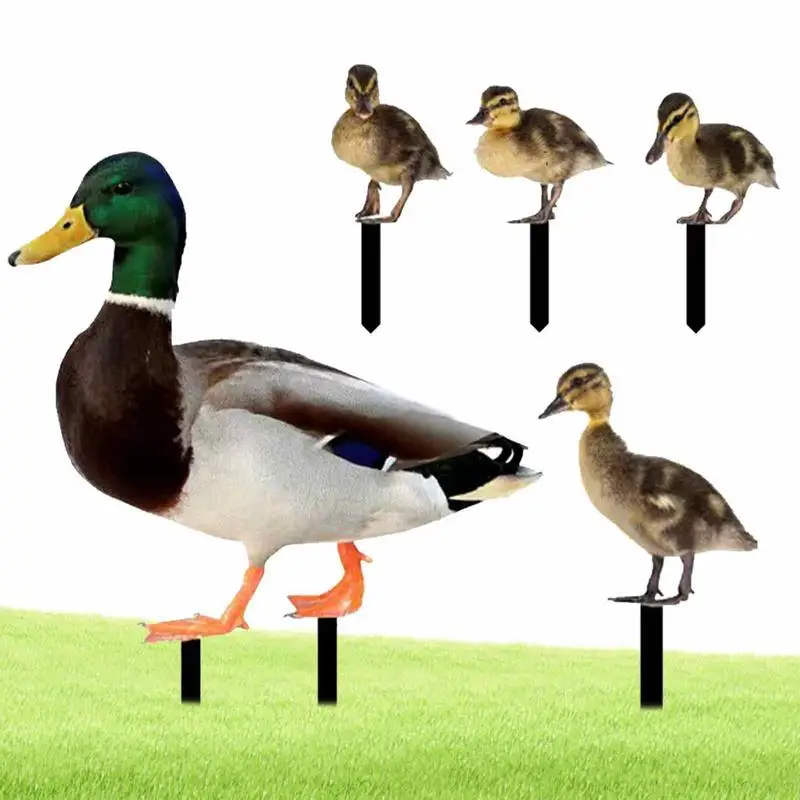 

Garden Duck Statue Cute Duck Resin Garden Statue For Backyard Green-Headed Duck Statue Lawn Ornament Garden Decoration