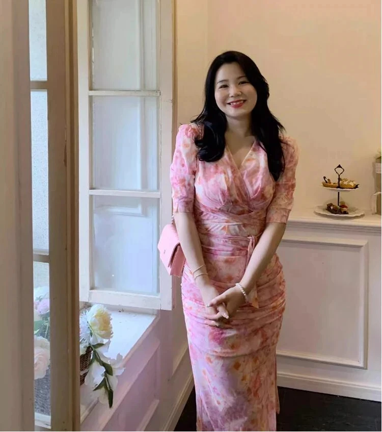 Новое весенне-летнее модное повседневное эластичное брендовое женское платье