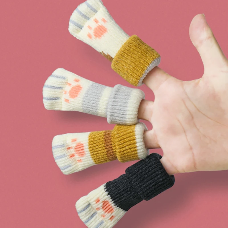 1 шт. противоскользящий Трикотажный чехол с изображением милой кошачьей лапы