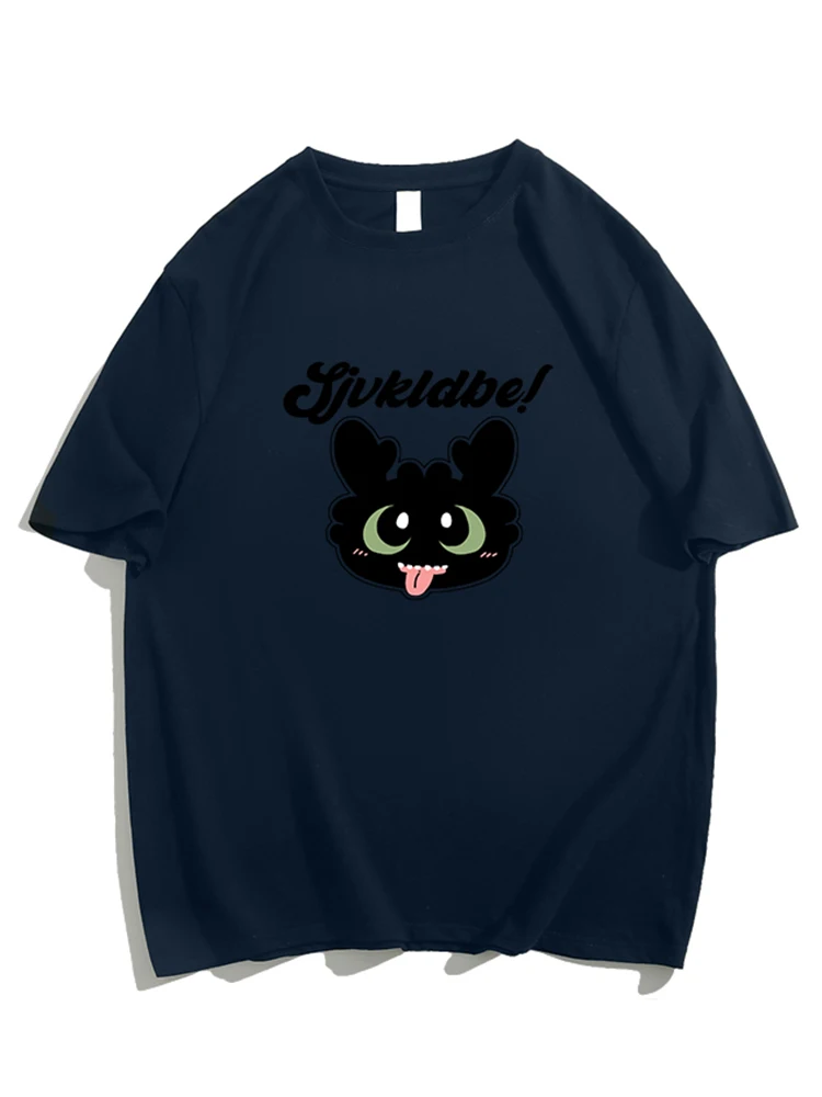 Женская одежда размера плюс темно-синяя Тяжелая футболка из чистого хлопка с