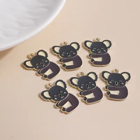 10pcs cute enamel koala charms alloy animal charms pendants for jewelry making diy earrings necklaces bracelets accessories