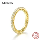 Modian, романтическое кольцо на палец из серебра 100% пробы, с надписью Forever Love Hearts, золотого цвета, для женщин, для свадьбы