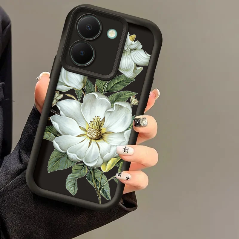 Силиконовый чехол с цветочным рисунком для Vivo Y27 Y27s Y36 Y78M Y77t
