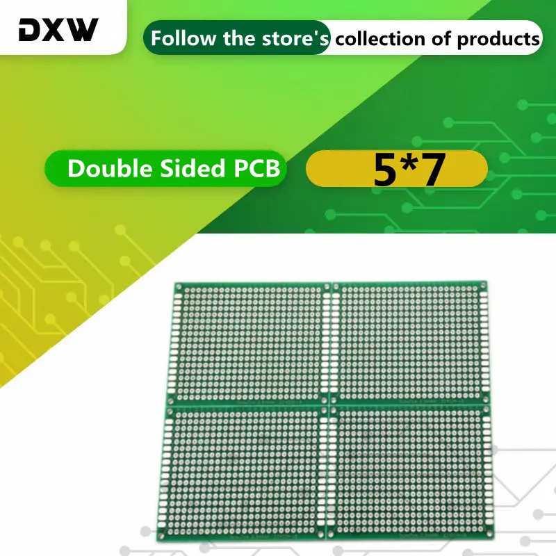 

5PCS/lot 5x7 Double Sided PCB 5*7 Diy Universal Printed Circuit Breadboard Plate