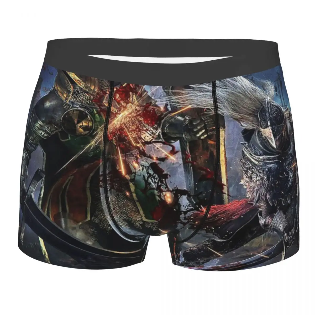 

Men's Elden Ring Elden Rings Underwear Undead Knight Dark Souls Games Novelty Boxer Shorts Panties Male Mid Waist Underpants