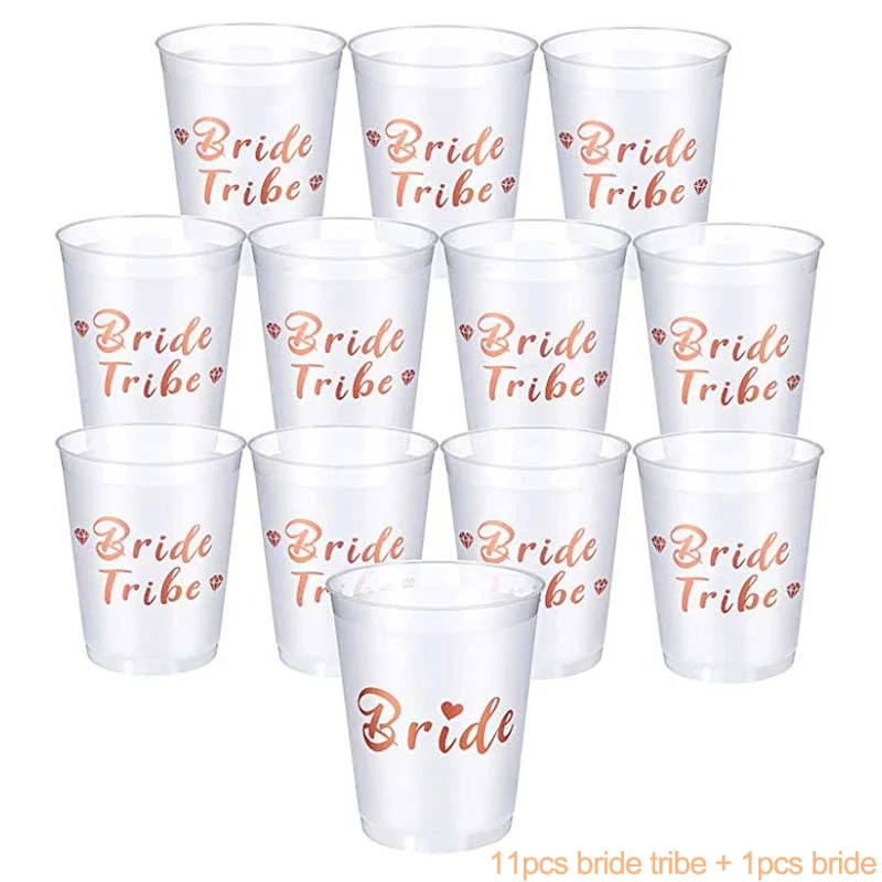 

Bridal Tribal Cup Team Bridal Rose Gold Plastic Drinking Cup Bachelorette Party Wedding Decorations Bachelorette Party Supplies