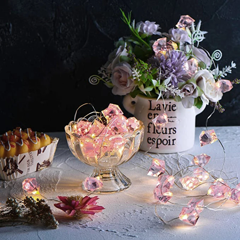 

Natural Crystal Light String Wedding Decoration Valentine's Day Gift Bedroom Christmas Party Birthday Decorations