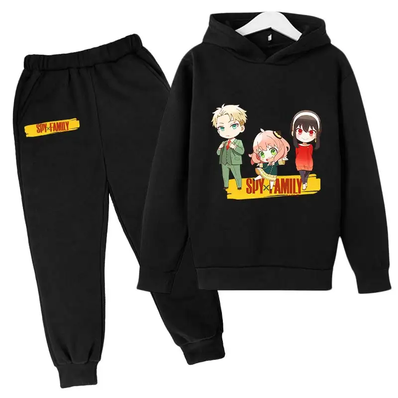 

SPY FAMILY Hoodies Sets yor forger boys outfit set Anya Forger Girls Clothing Tops Pants Suits 4-14 Y sports Suits Hoodies