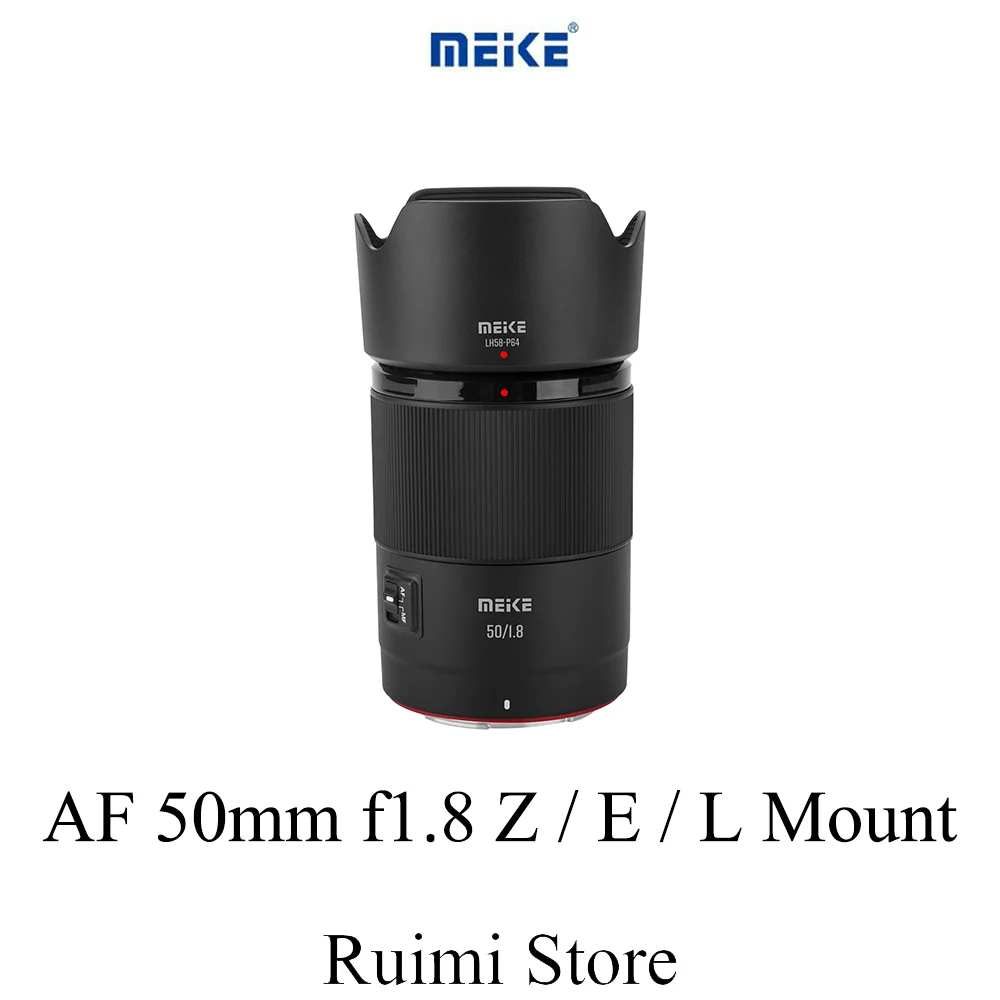 Фото Полнокадровый объектив Meike 50 мм f1.8 с автофокусом для беззеркальных камер Sony E/Nikon Z/L с креплением №1