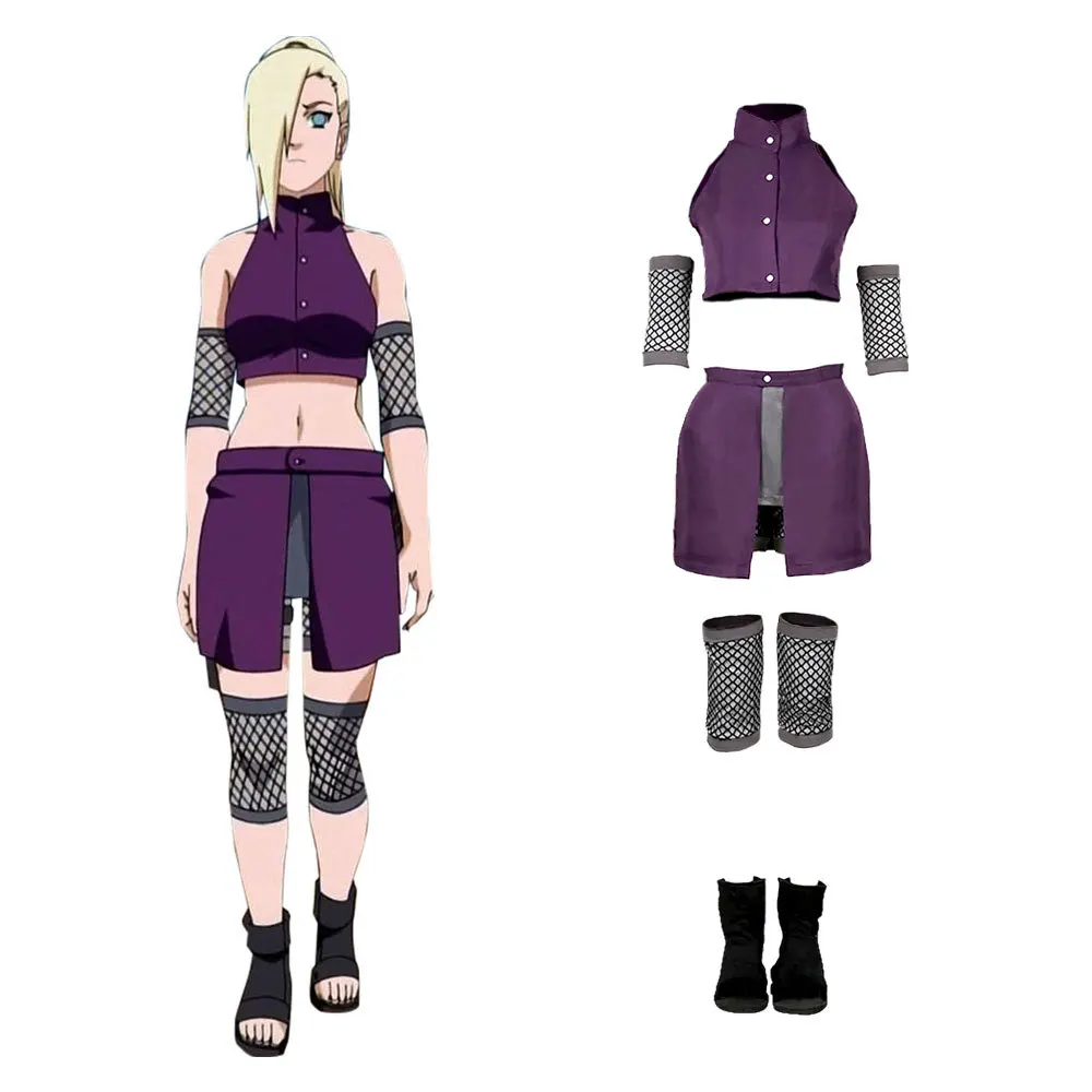 

Anime Shippuden Yamanaka Ino Cosplay Costume Women Dress Halloween Party Anime Sexy Uniform Yamanaka Ino Ladies Uniform