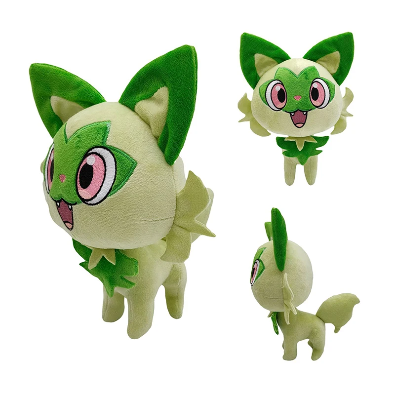 

25cm Pokemon Sprigatito Plush Doll Japan Movie Anime Sprigatito Green Fox Stuffed Toys Christmas Birthday Gifts For Child