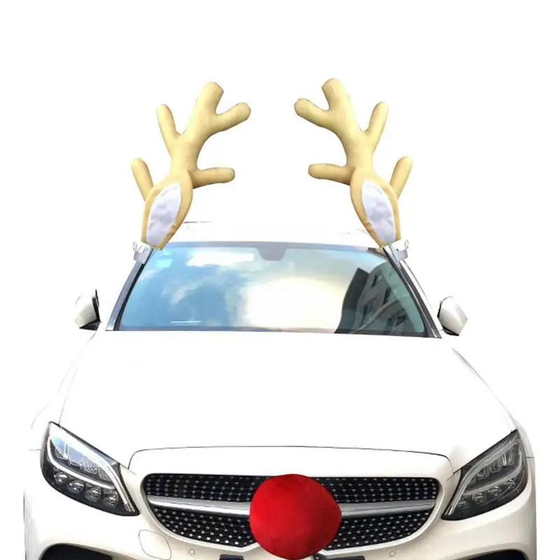 

Милые рождественские автомобильные олени комплект украшений Рождественское украшение для автомобиля SUV фургона грузовика