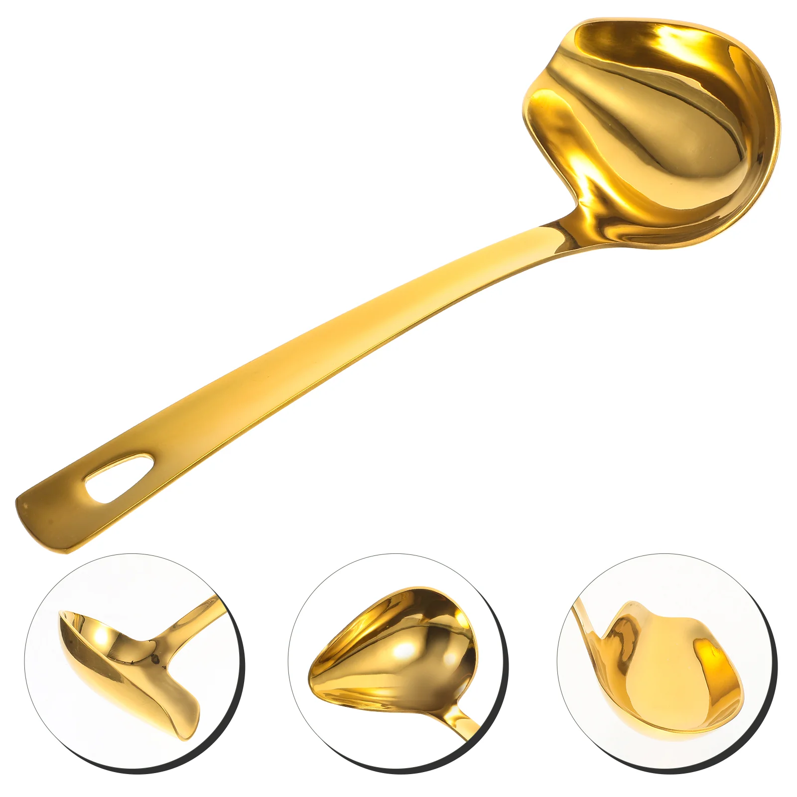 

Ladle Spoon Sauce Gravy Soup Saucier Drizzle Spout Serving Oil Stainless Boat Scoops Small Spooning Gravies Pour Steel Ladles