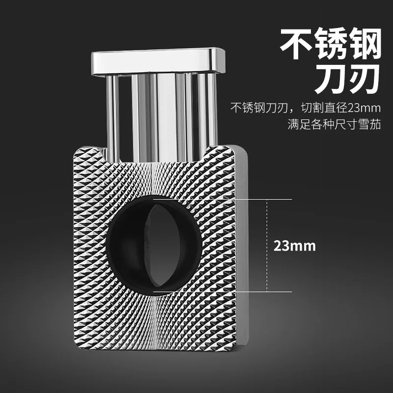 Фото Резак для сигар Baicheng Chenyuan №1, металлический, V-образный, портативный, ретро, с 3D-гравировкой, острый, круглый №2