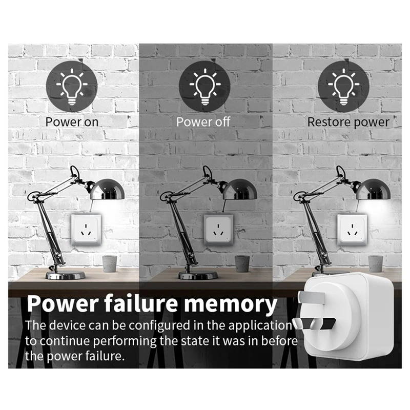 Адаптер умной розетки Zigbee Приложение Tuya Smart Life Беспроводное управление Функция