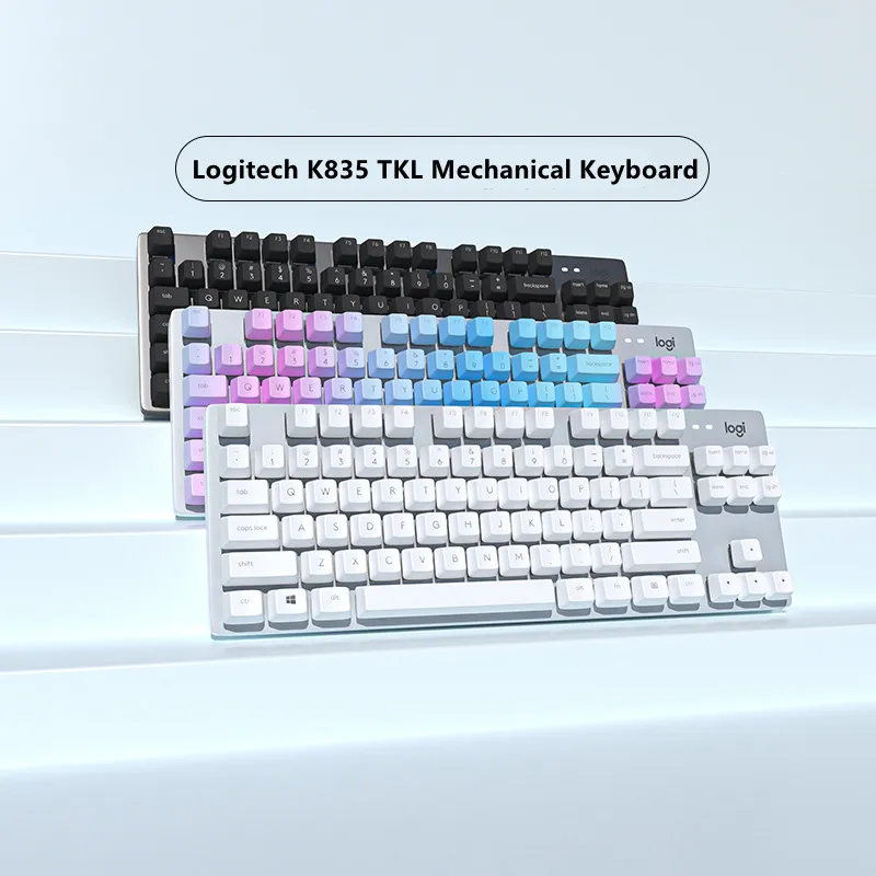 

K845 Backlit Mechanical Keyboard Wired Cherry Cherry Shaft Pbt Color Matching Keycap Game Office Girl Desktop Computer Notebook