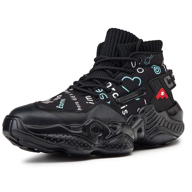 Mens Sneakers Breathable Damping Sports Shoes Couple Casual Shoes Thick Sole Running Walking Shoes 2022 Trainers Sport Sneakers