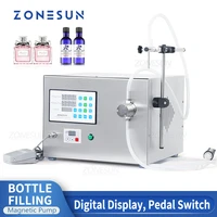 zonesun liquid filling machine juice essential oil bottle stainless steel magnetic pump filler for cosmetics beverage production
