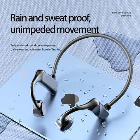 Беспроводная Bluetooth-гарнитура с костной проводимостью, водонепроницаемая